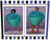 couples cupcakes teal