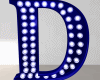 Anim Blue Letter D Sign