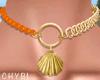 C~Orange Boho Necklace