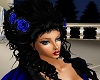  Royal Hair W/Blue Roses