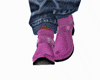 pink leather boots