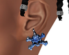 Blue skull earrings M