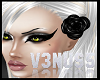 (V3N) Black Pvc EarRoseL
