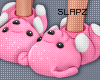 !!S Bear Slippers Pink L