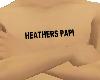 heathers papi chest tatt