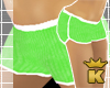 {K} Green/White Shorts