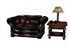 Leather chair w pose 