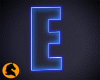 Neon Letter E