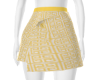 Gold Mini Wrap Skirt