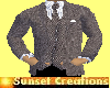 Mens Grey tweed suit