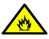 Sign warning flamable