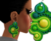 OO * Boho Green Earrings