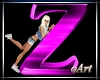 Letter Z pink With Pose 