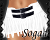 [S] White Fringes Skirt