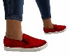 *RED*  CANVAS  LOAFERS