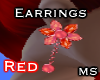 MS Flower earrings red