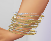 ~V~Sil/Gold Bangles/Left