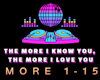 The more I know you, the