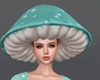Teal Mushroom Hat