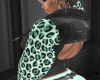 Jacket black&green