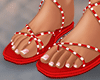 Connie S Red Sandals