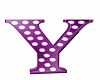 Purple Sign Letter Y