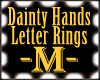 Gold Letter "M" Ring