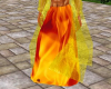 aces orange flame robe