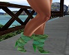 Ria Green Wool Boots