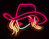 Neon Cowgirl Sign