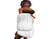 {LS} White Fur Shaw