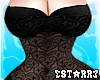 Heart lace dress Black