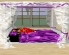 purple silk bed