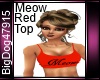 [BD] Meow Red Top