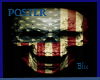 Skull USA Flag Poster