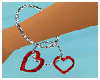 [m58]Heart bracelet red