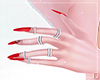 Red Nails/Silver Rings