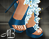 -MB- Orchids Sandals Blu