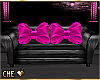 !C Pink & Black Bow Sofa
