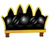 black/gold couch