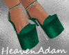 Glittery heels green