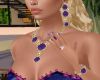 5 piece set purple jewel