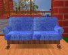 Blue country loveseat