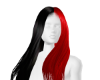 hair red black half