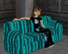 Stripe Tweed Aqua Sofa