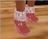 Pink Wedge Heel Boots