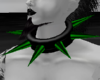 Green Spiked Collar