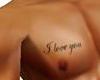 Ilove you tatoo