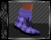 Purple Plaid Hiker Boots