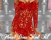 Floral Dress Red Rl